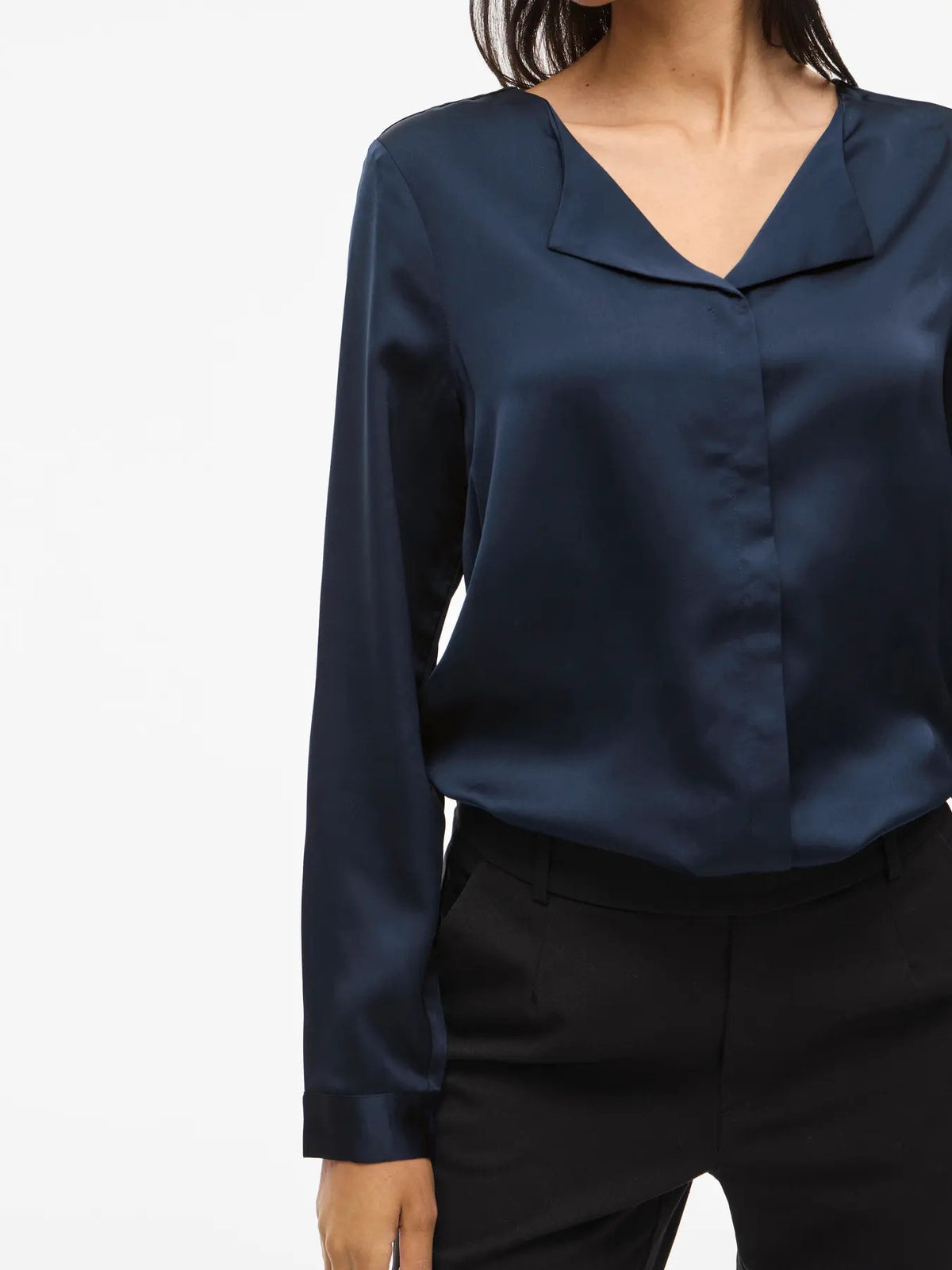 Chemise Vila Clothes couleur bleu — vue 4