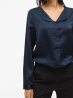 Chemise Vila Clothes couleur bleu — vue 4