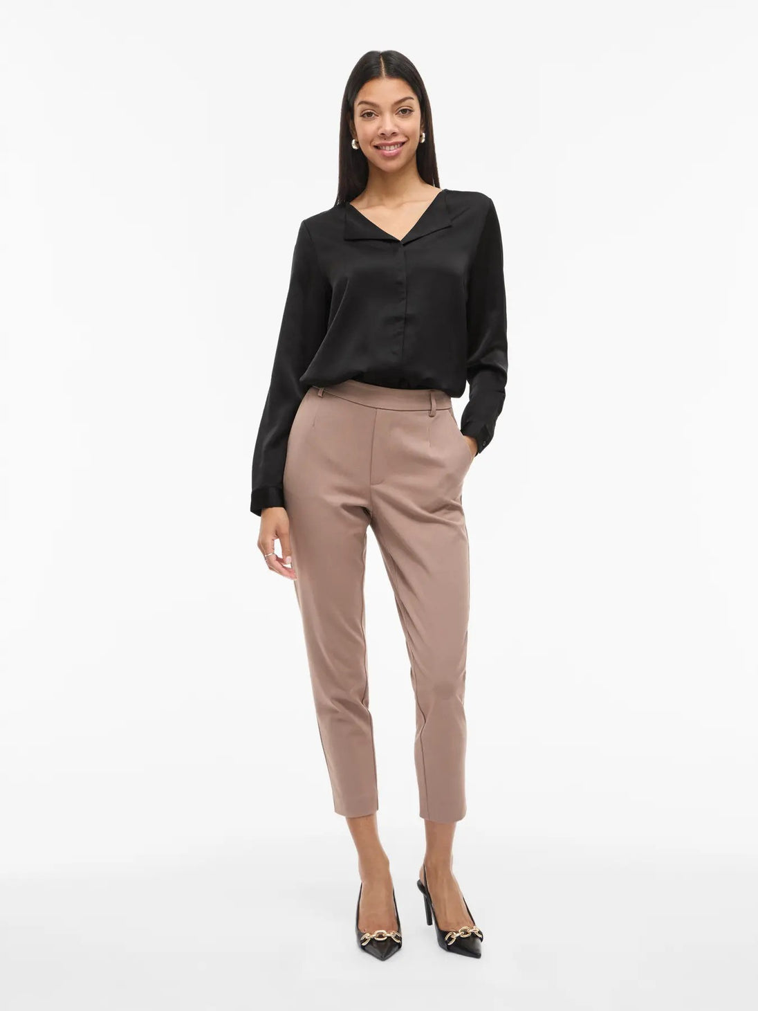 Chemise Vila Clothes couleur noir — vue 4