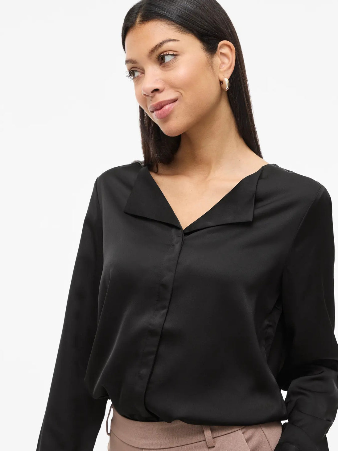Chemise Vila Clothes couleur noir — vue 3