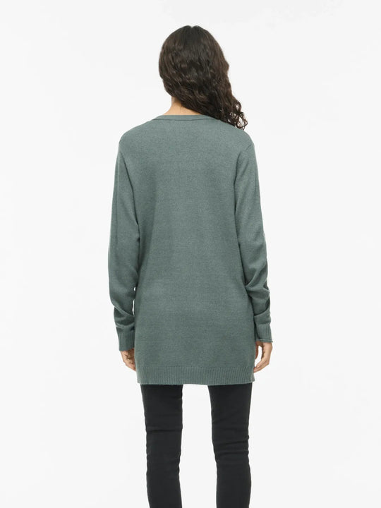 Cardigan Vila Clothes couleur vert — vue 2