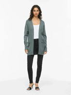 Cardigan Vila Clothes couleur vert — vue 4