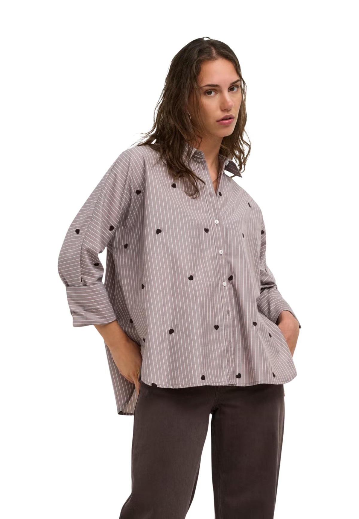 Chemise Only couleur marron