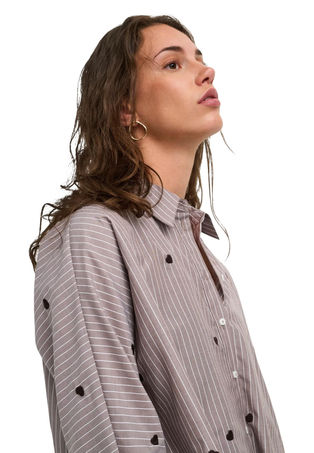 Chemise Only couleur marron — vue 3