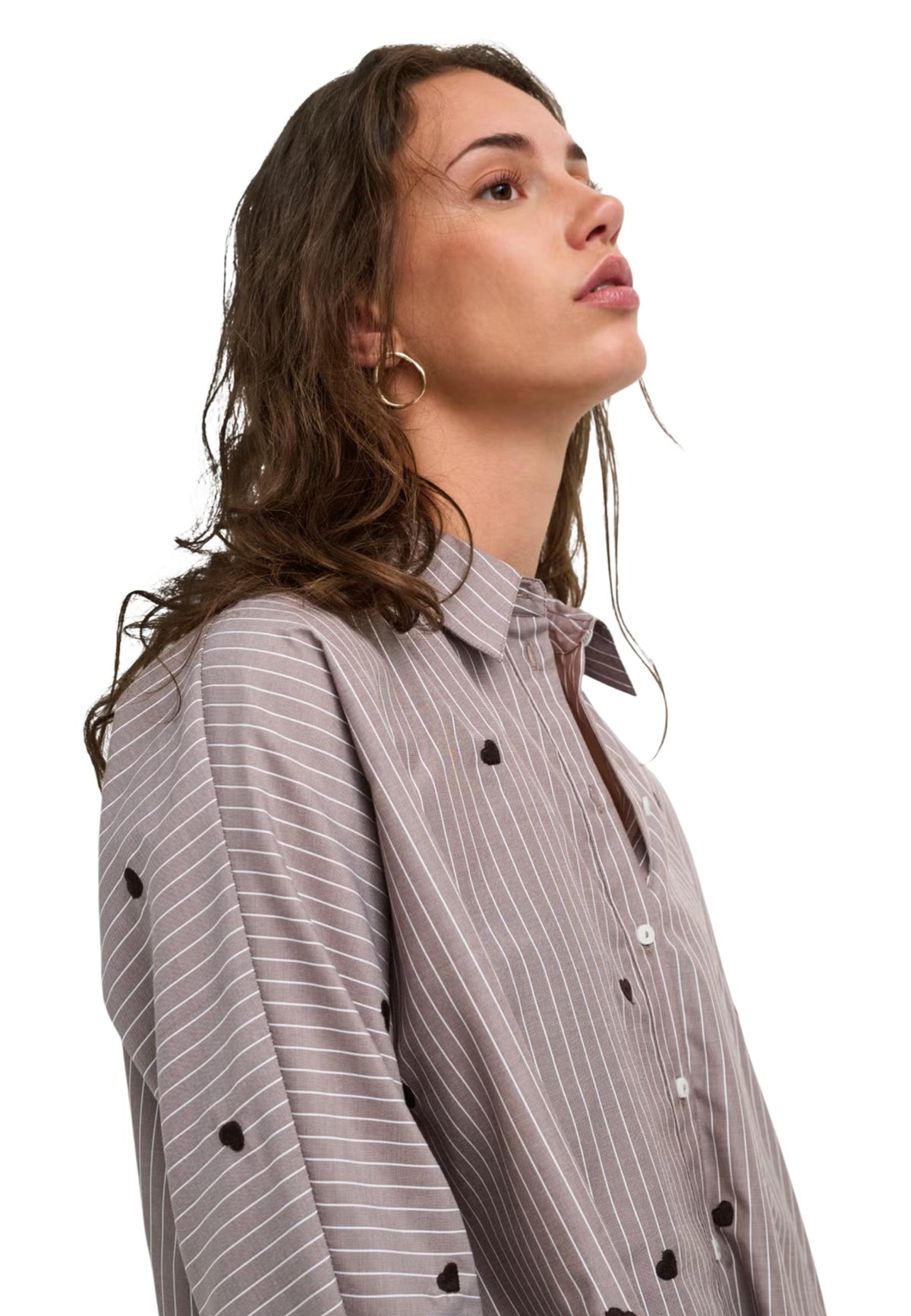 Chemise Only couleur marron — vue 3