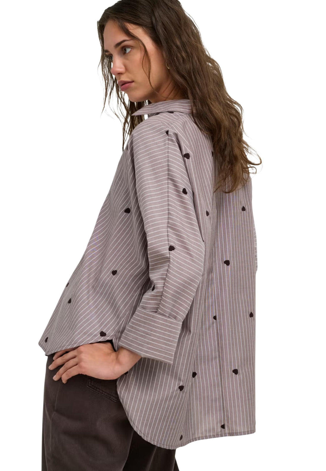 Chemise Only couleur marron — vue 4