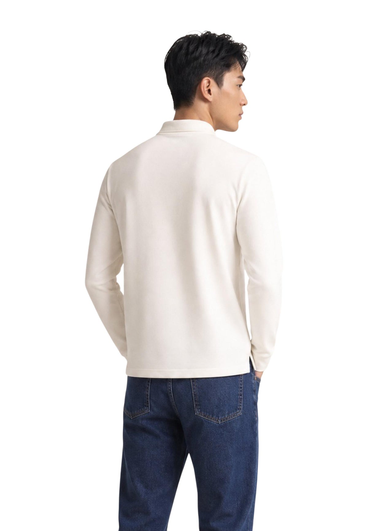 Polo Tommy Hilfiger Jeans couleur blanc — vue 3