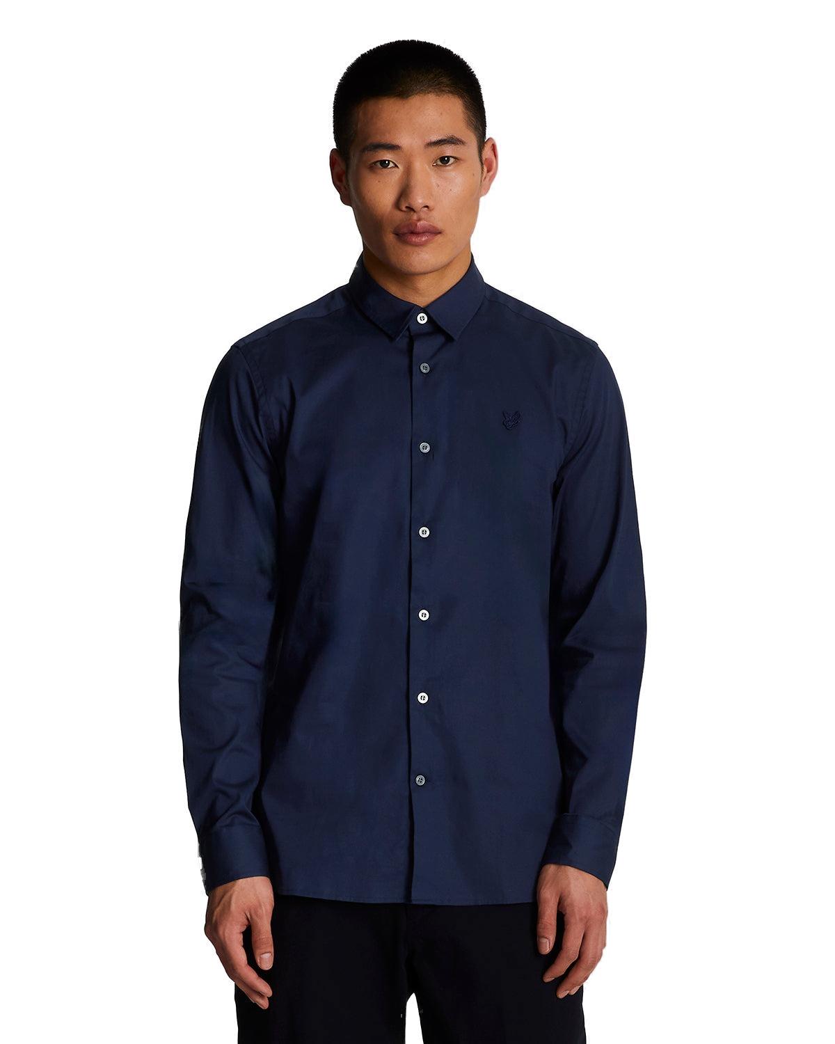 Chemise Lyle & Scott couleur bleu — vue 2