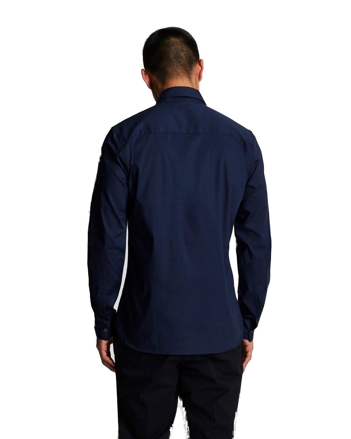 Chemise Lyle & Scott couleur bleu — vue 4