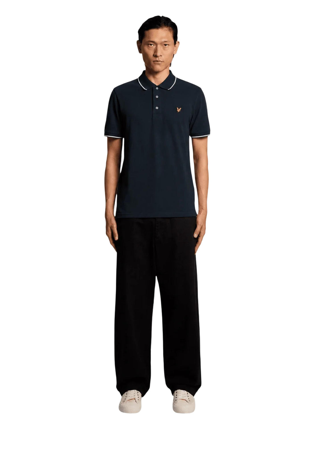 Polo Lyle & Scott couleur bleu — vue 4