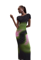 Robe Desigual couleur vert — vue 2