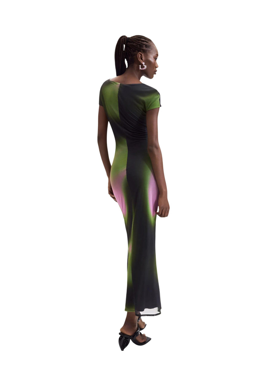 Robe Desigual couleur vert — vue 4
