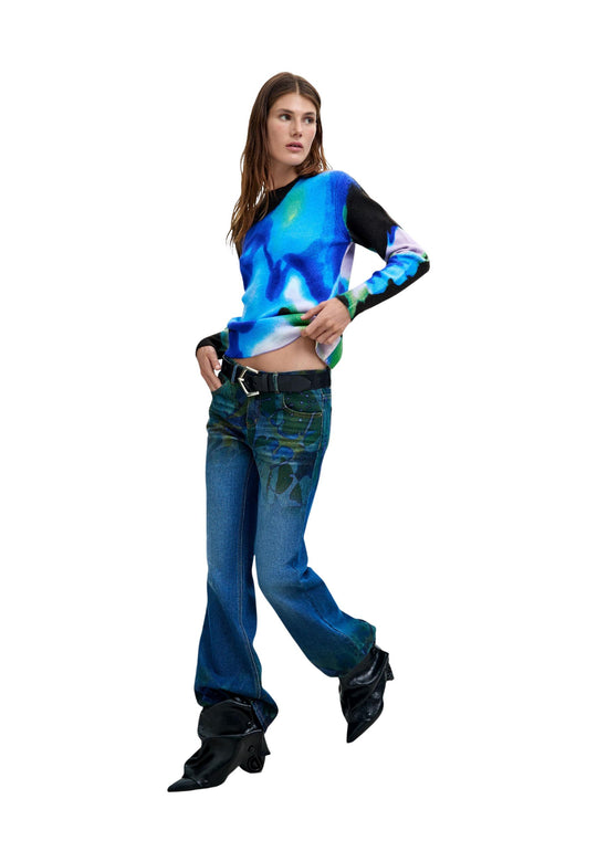 Pull Desigual couleur bleu — vue 2