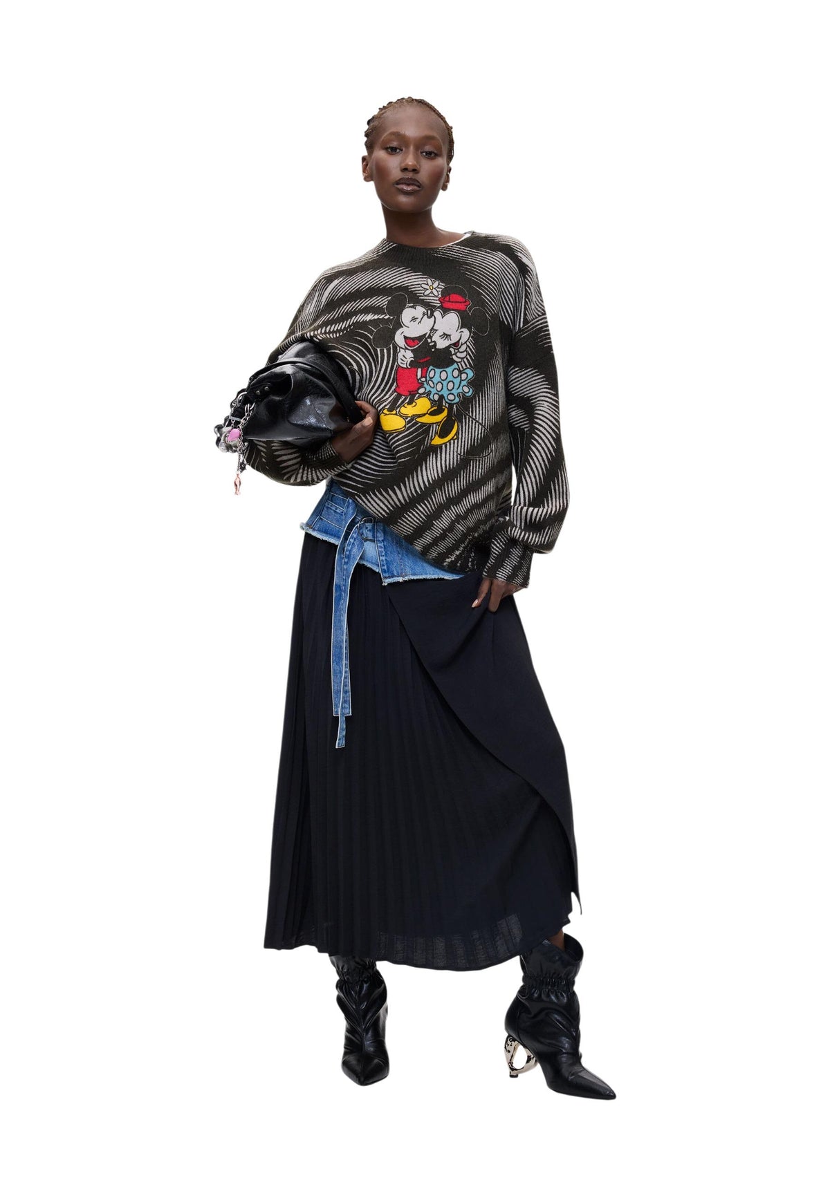 Pull Desigual couleur noir — vue 2