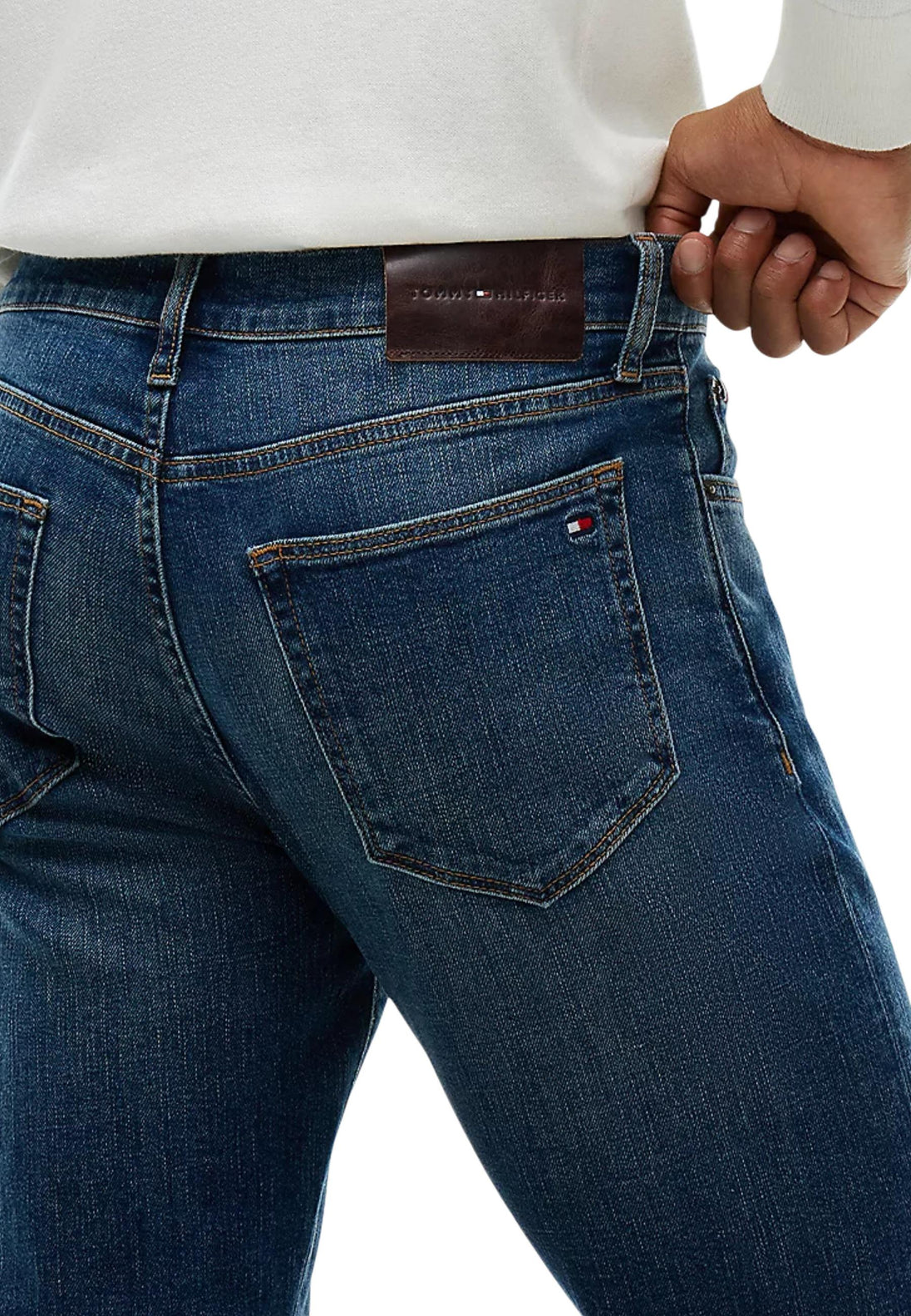 Jean Tommy Hilfiger couleur bleu — vue 3