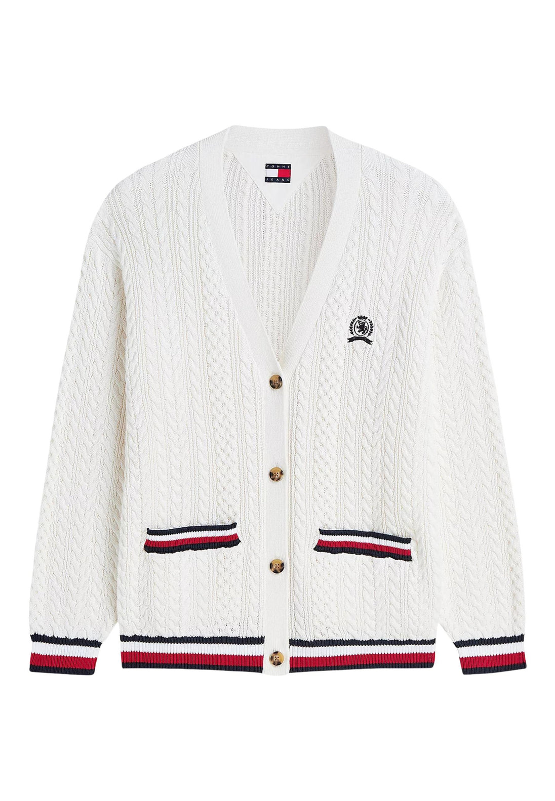Pull Tommy Hilfiger Jeans couleur blanc — vue 5