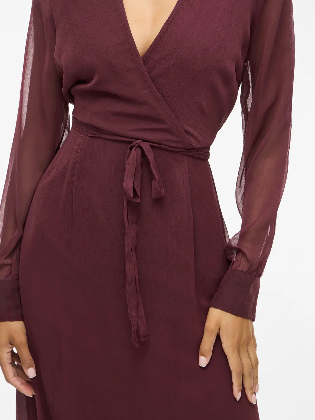Robe Vila Clothes couleur bordeaux — vue 4