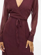 Robe Vila Clothes couleur bordeaux — vue 4