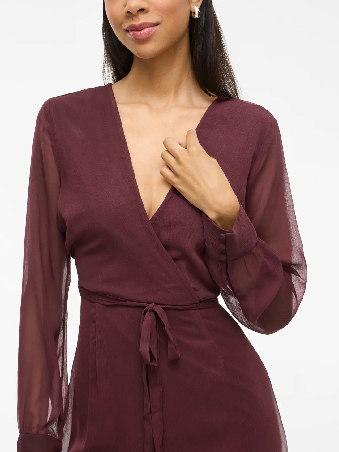 Robe Vila Clothes couleur bordeaux — vue 3