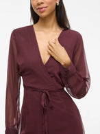Robe Vila Clothes couleur bordeaux — vue 3