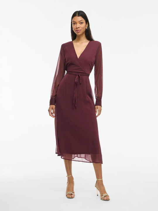 Robe Vila Clothes couleur bordeaux