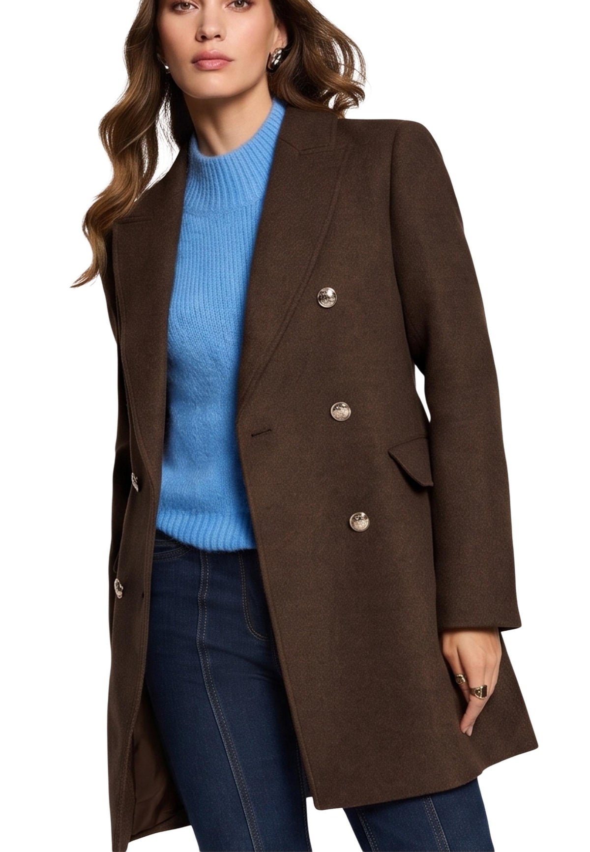 Manteau Morgan De Toi couleur marron — vue 5