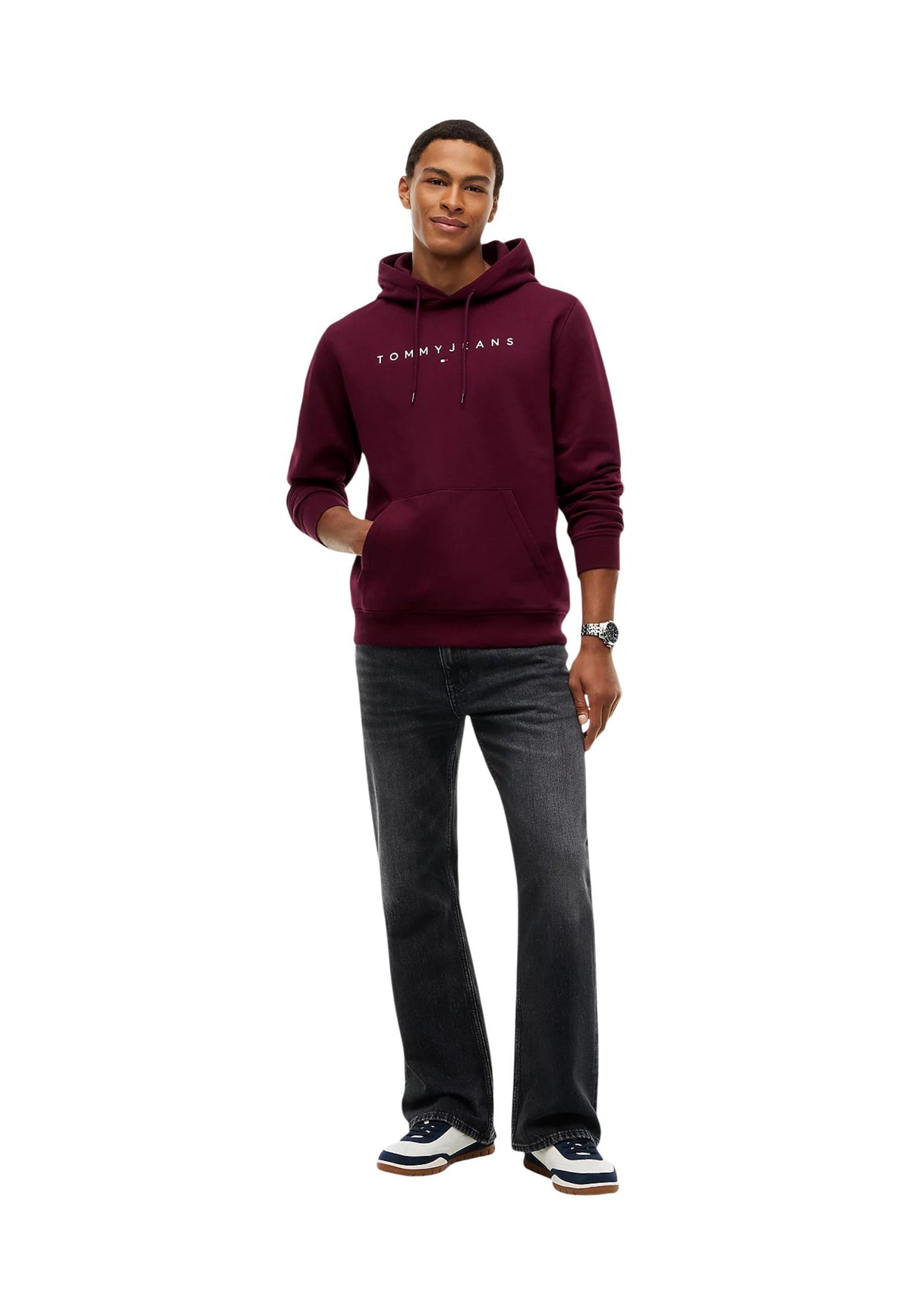 Sweat Tommy Hilfiger Jeans couleur violet — vue 2