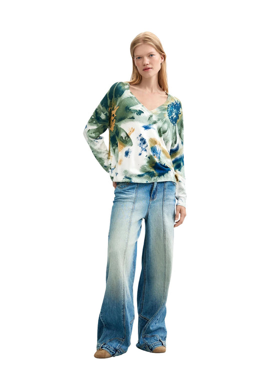 Pull Desigual couleur blanc — vue 2