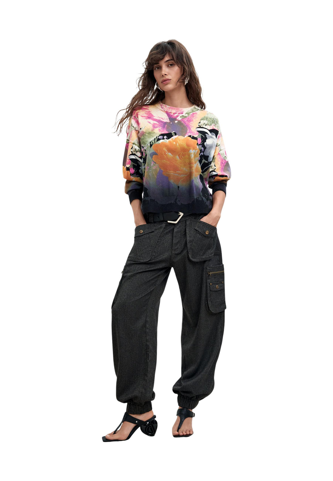Pull Desigual couleur noir — vue 2