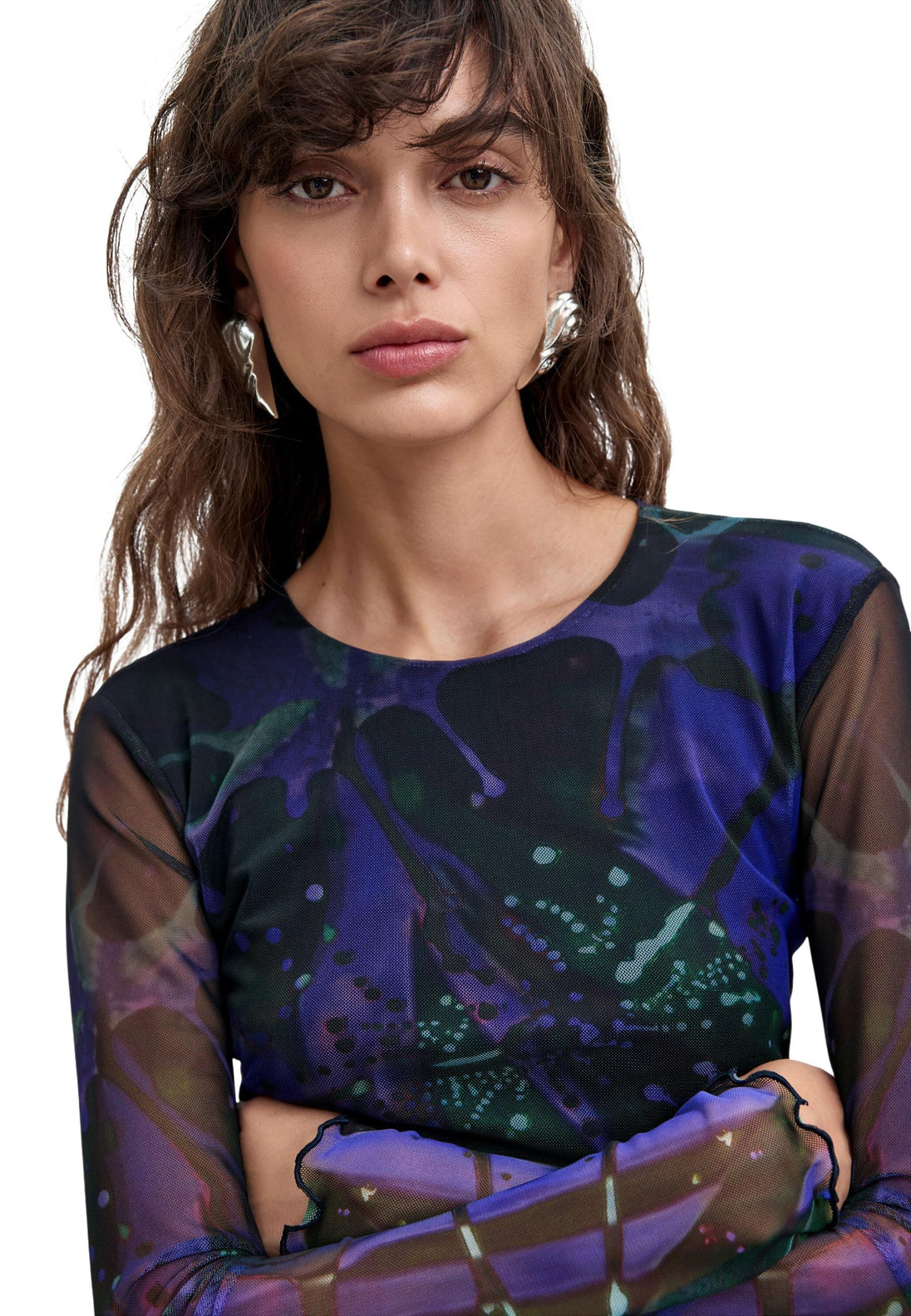 T-shirt Desigual couleur violet — vue 3