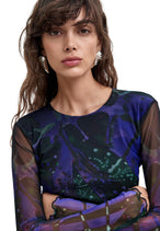 T-shirt Desigual couleur violet — vue 3