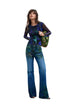 T-shirt Desigual couleur violet — vue 2