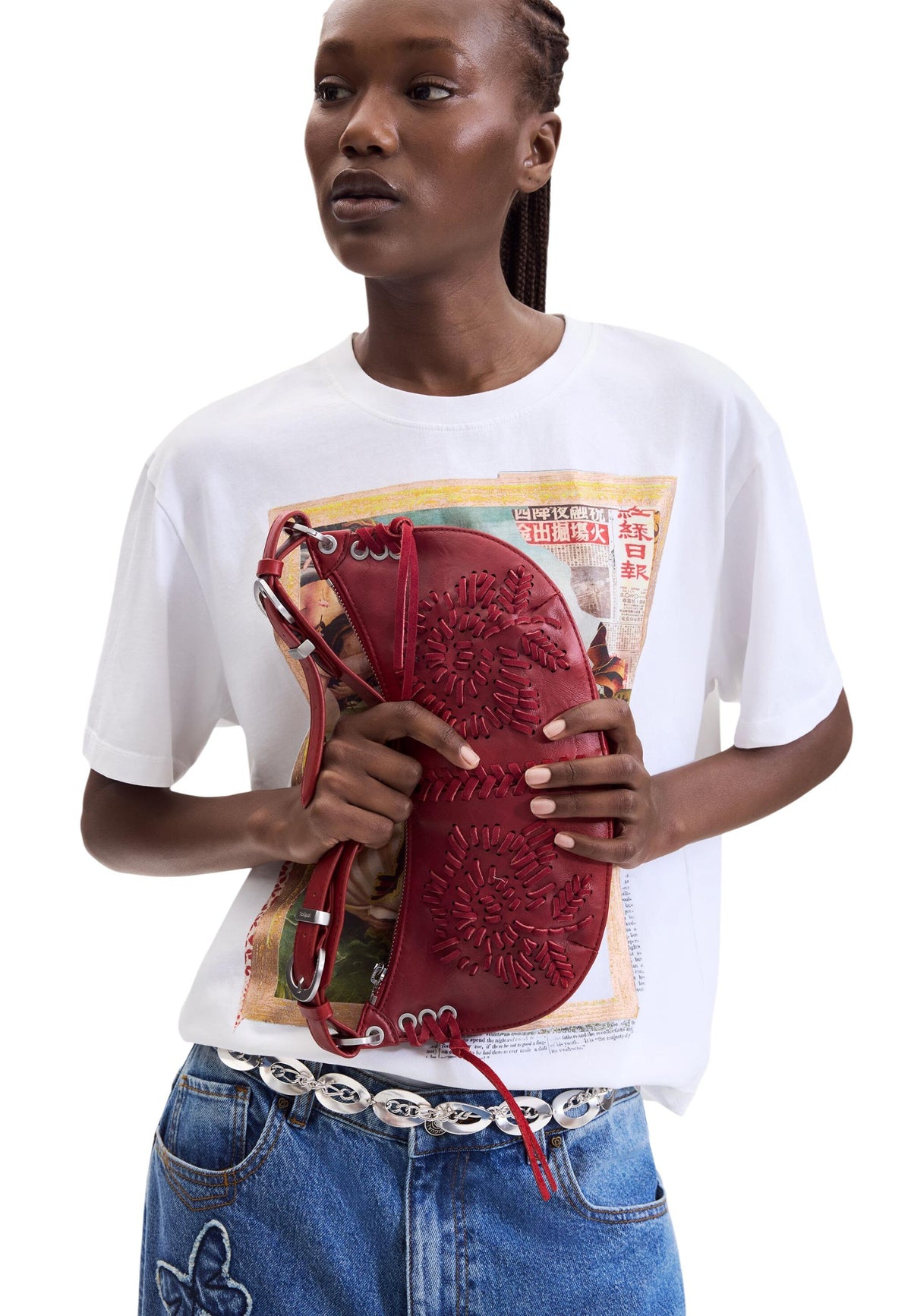 Sac Desigual couleur rouge — vue 2