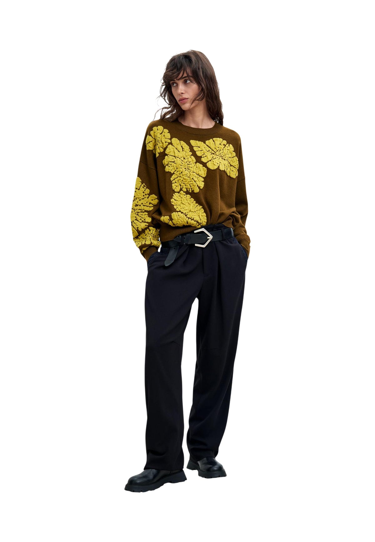 Pull Desigual couleur vert — vue 2