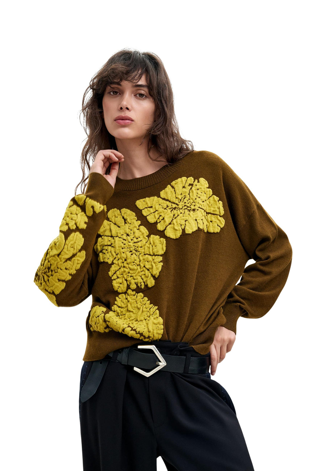 Pull Desigual couleur vert