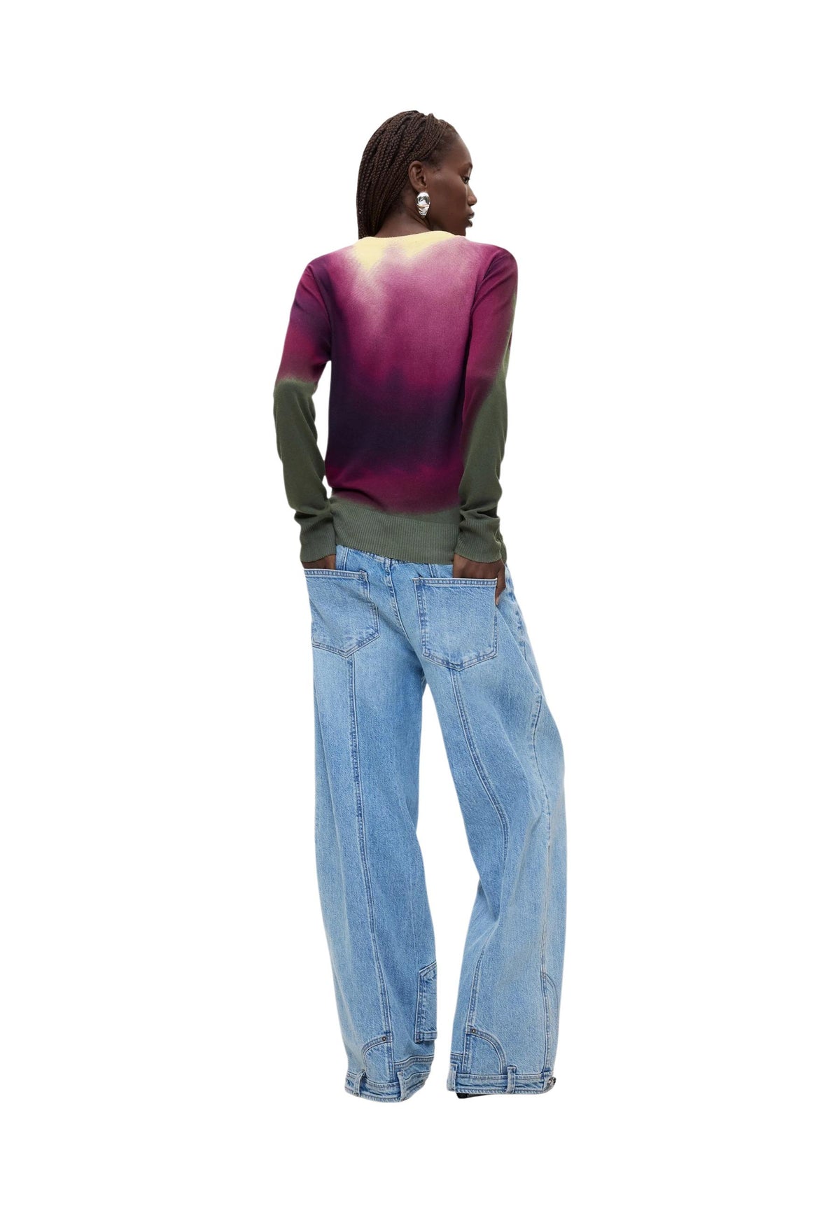 Pull Desigual couleur violet — vue 4