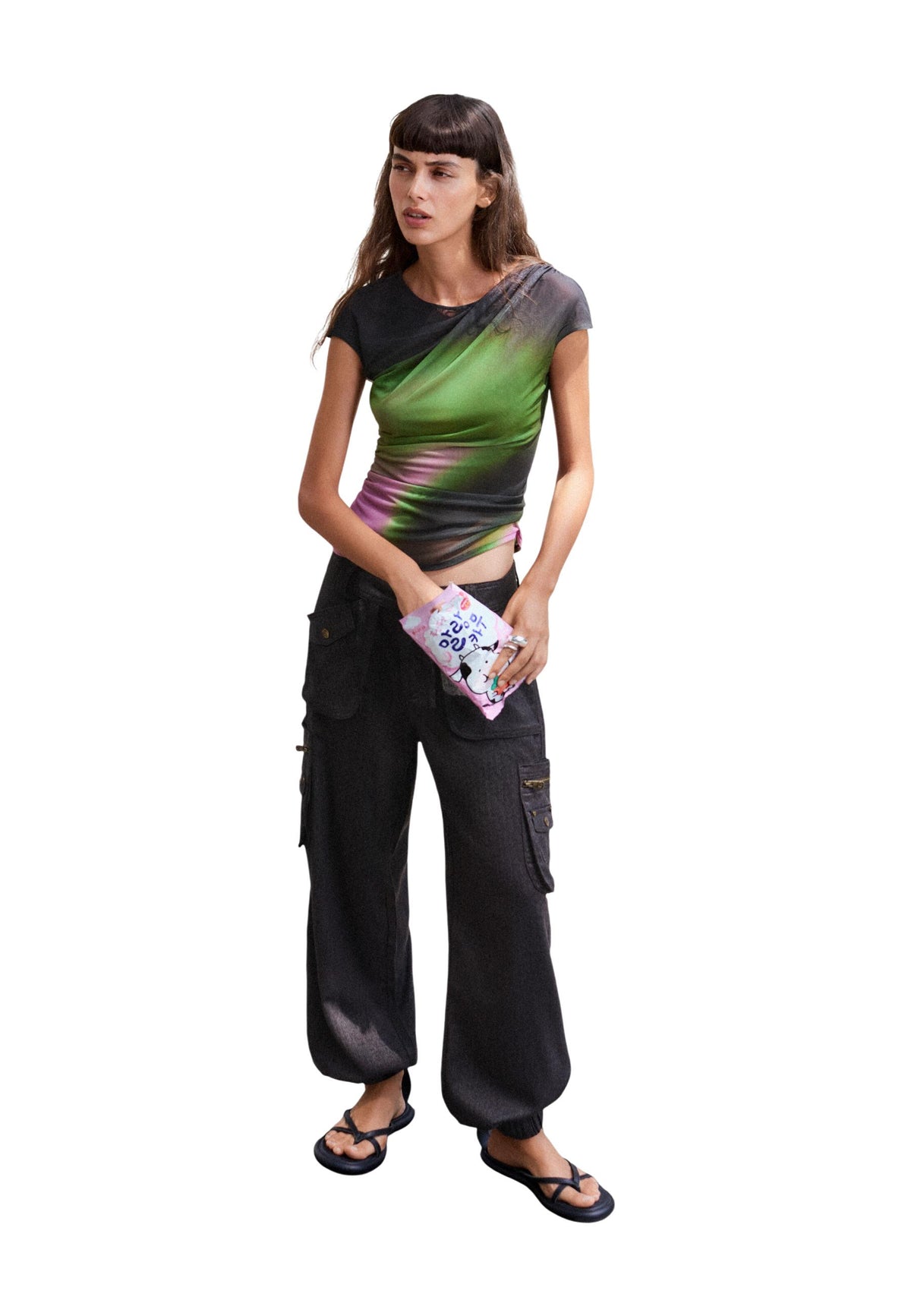 T-shirt Desigual couleur noir — vue 2