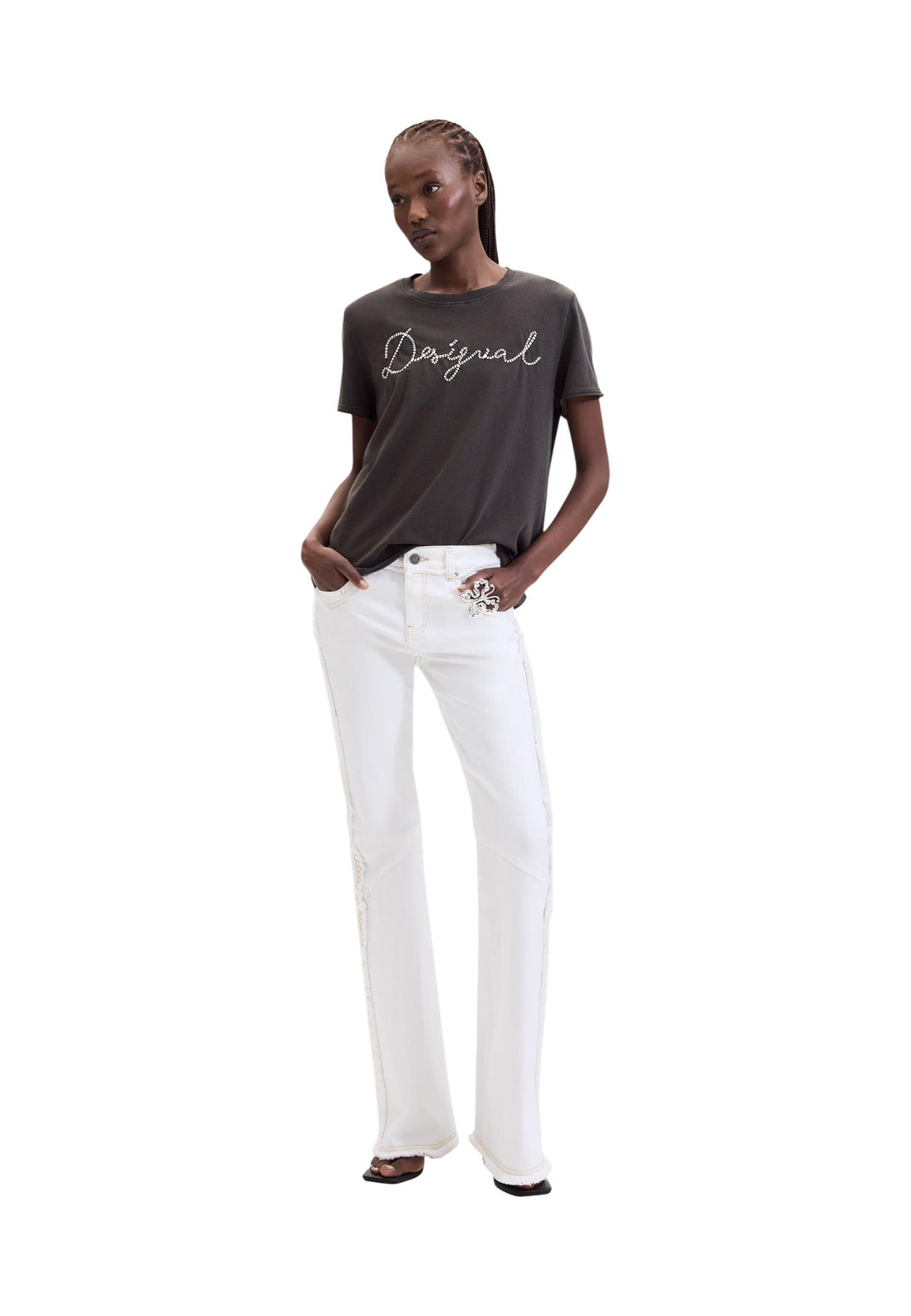 T-shirt Desigual couleur noir — vue 2