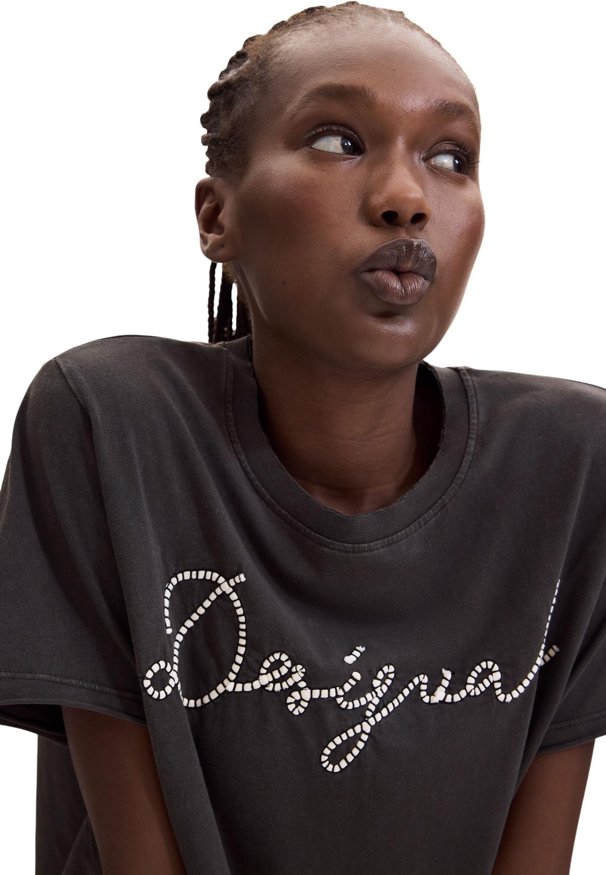 T-shirt Desigual couleur noir — vue 3
