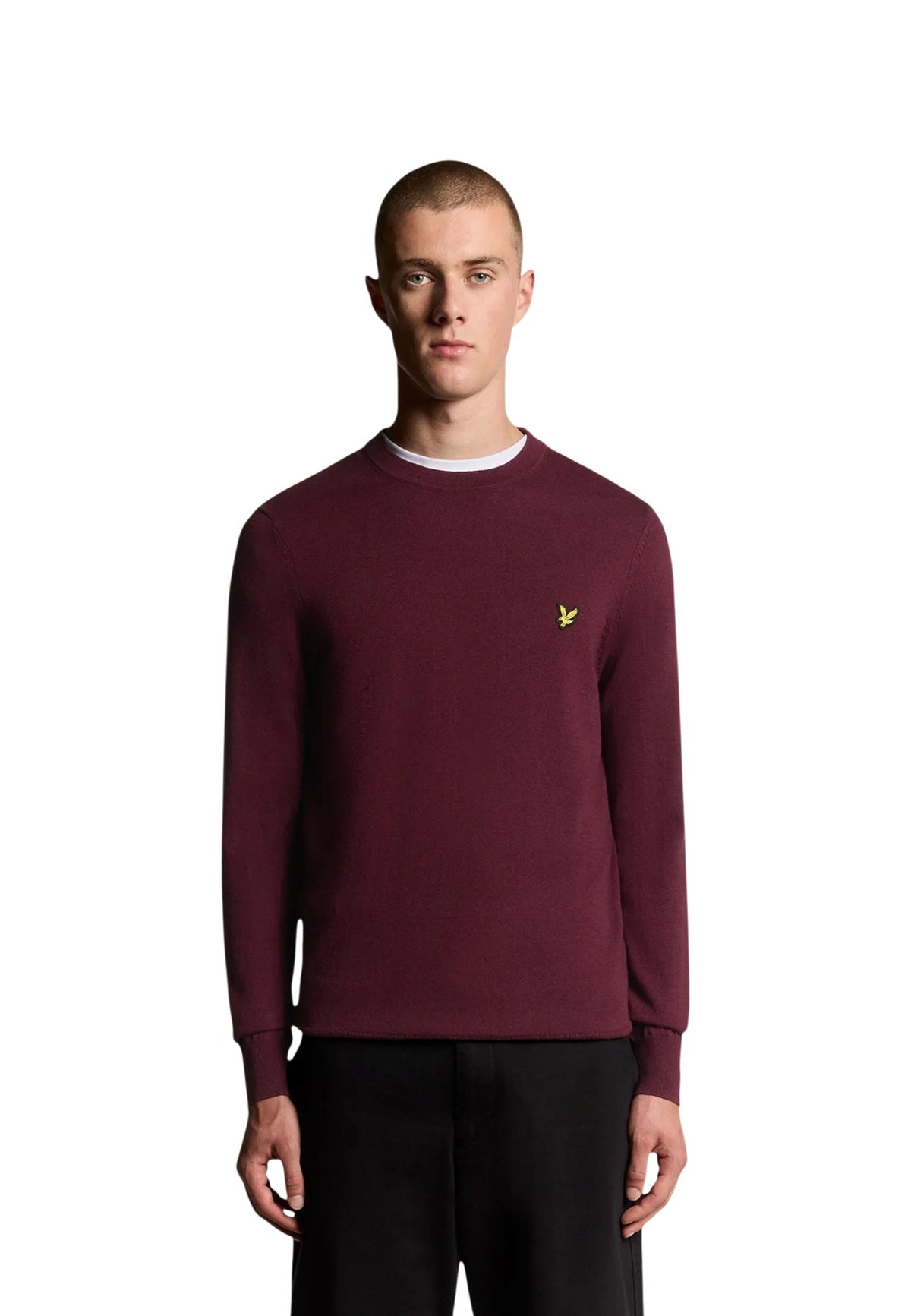 Pull Lyle & Scott couleur bordeaux — vue 2