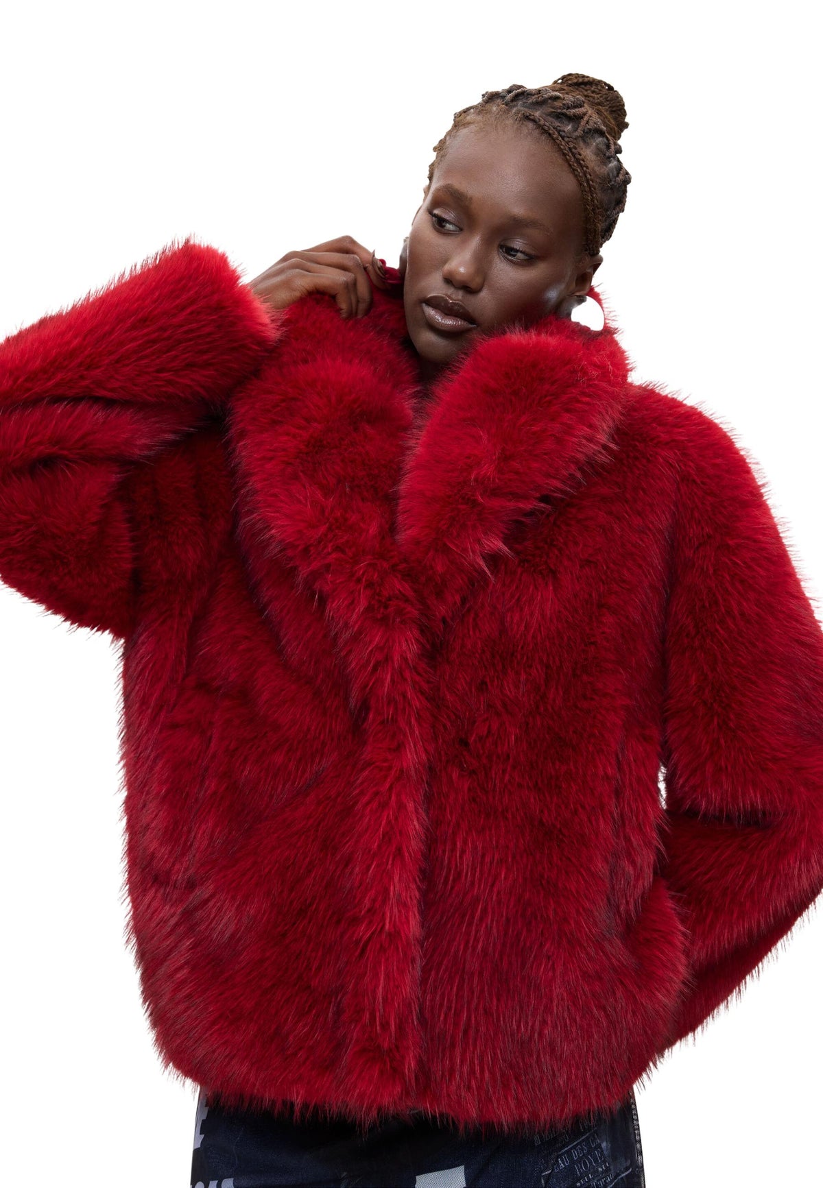 Manteau Desigual couleur rouge — vue 3