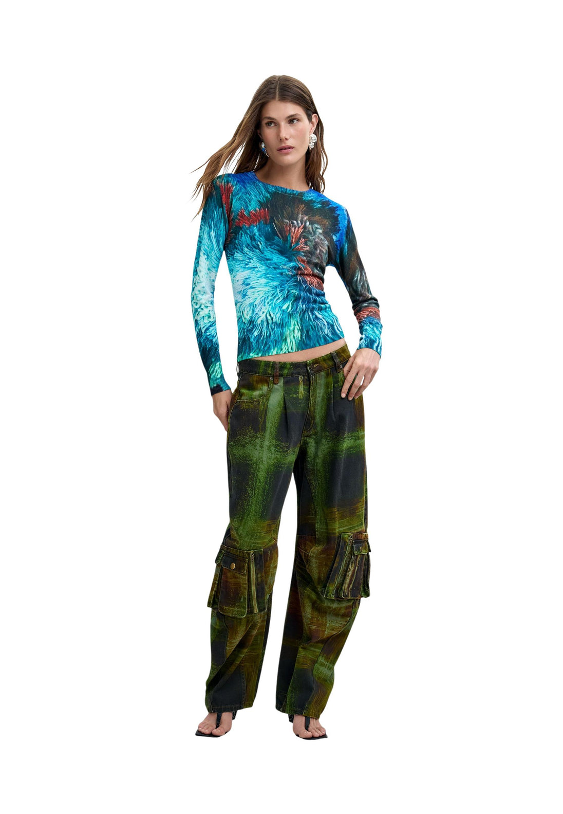 Pull Desigual couleur bleu — vue 2