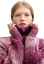 Pull Desigual couleur bordeaux — vue 3