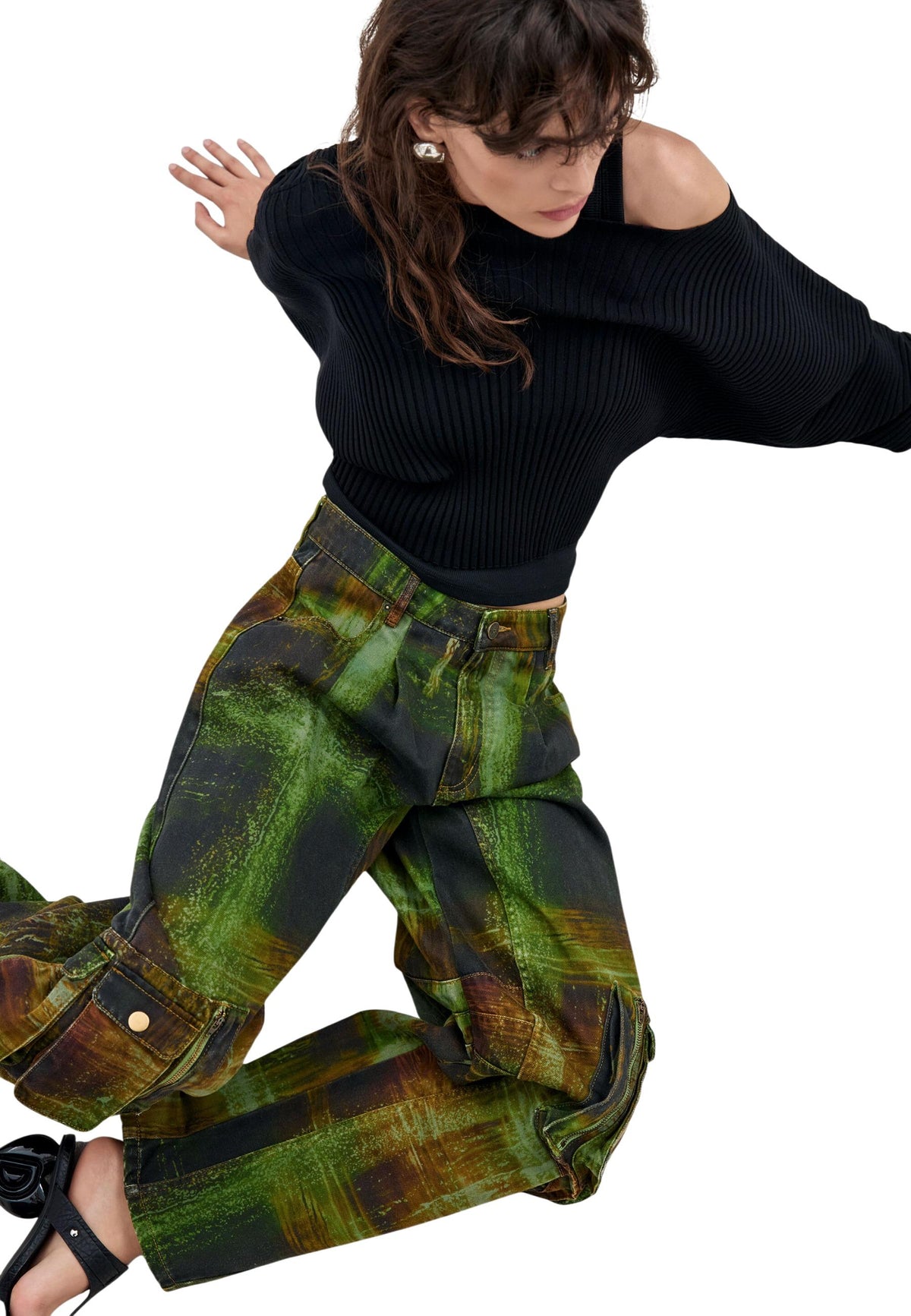 Pantalon Desigual couleur vert — vue 4