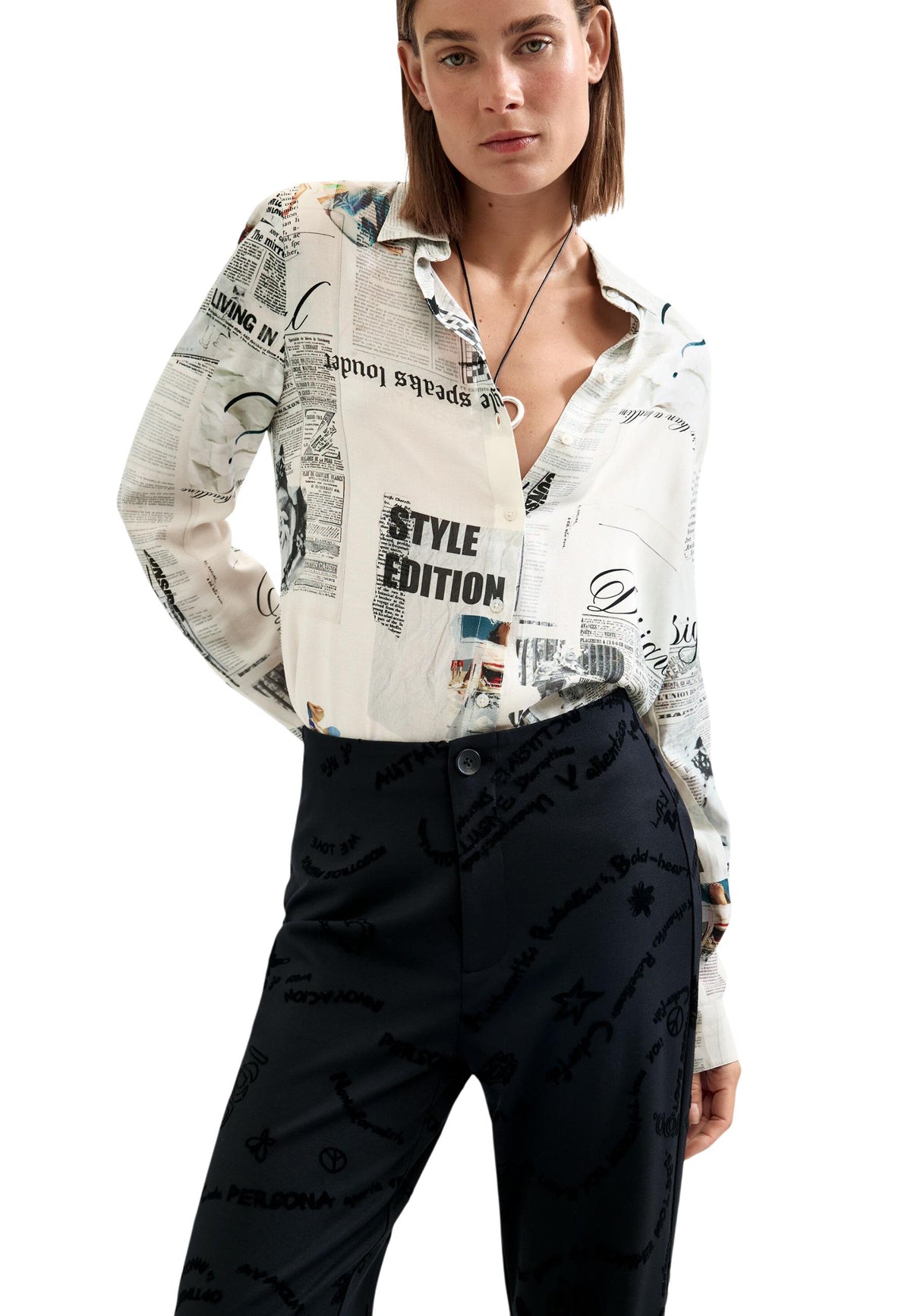 Pantalon Desigual couleur noir — vue 2