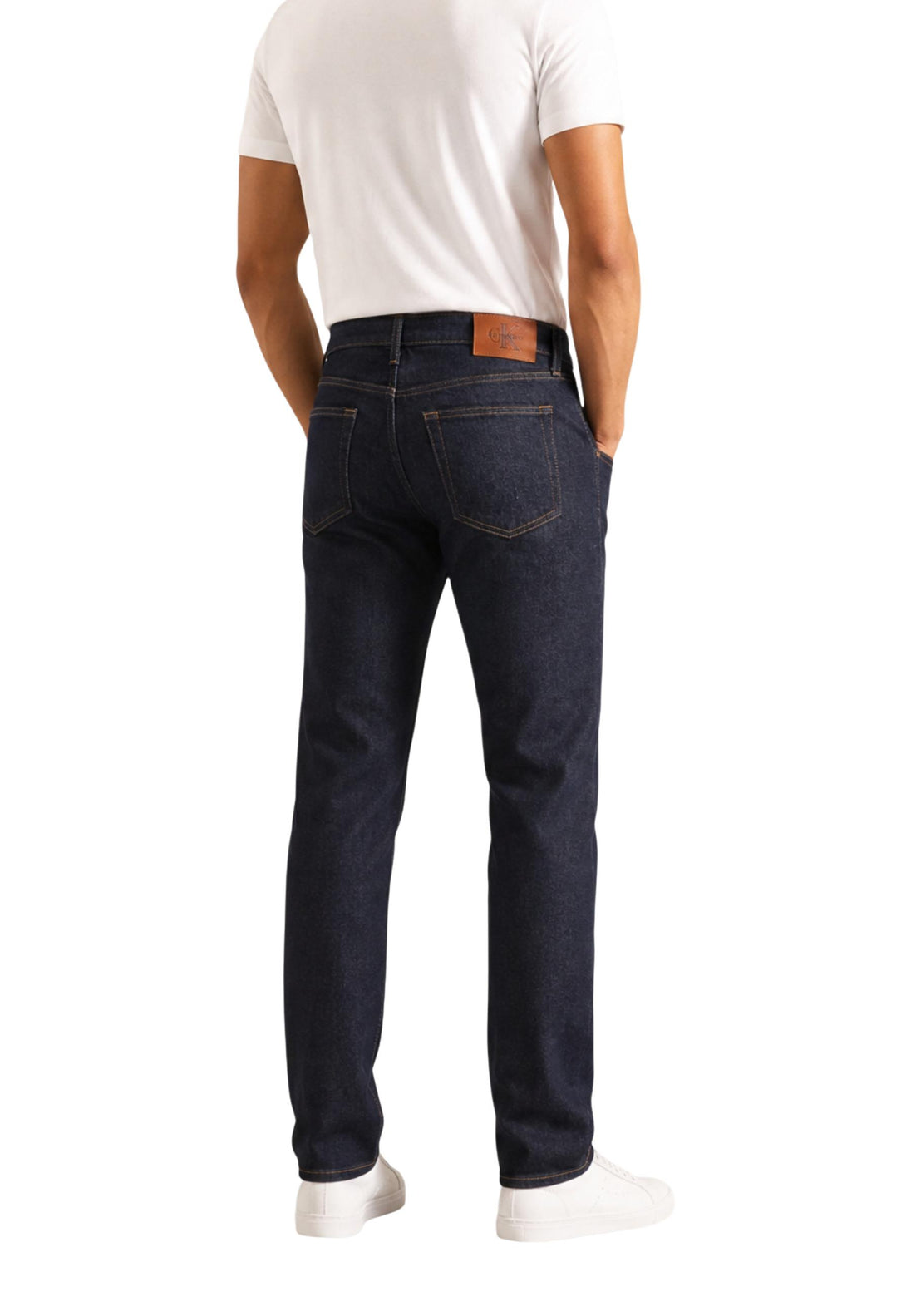 Jean Calvin Klein Jeans couleur bleu azur — vue 2