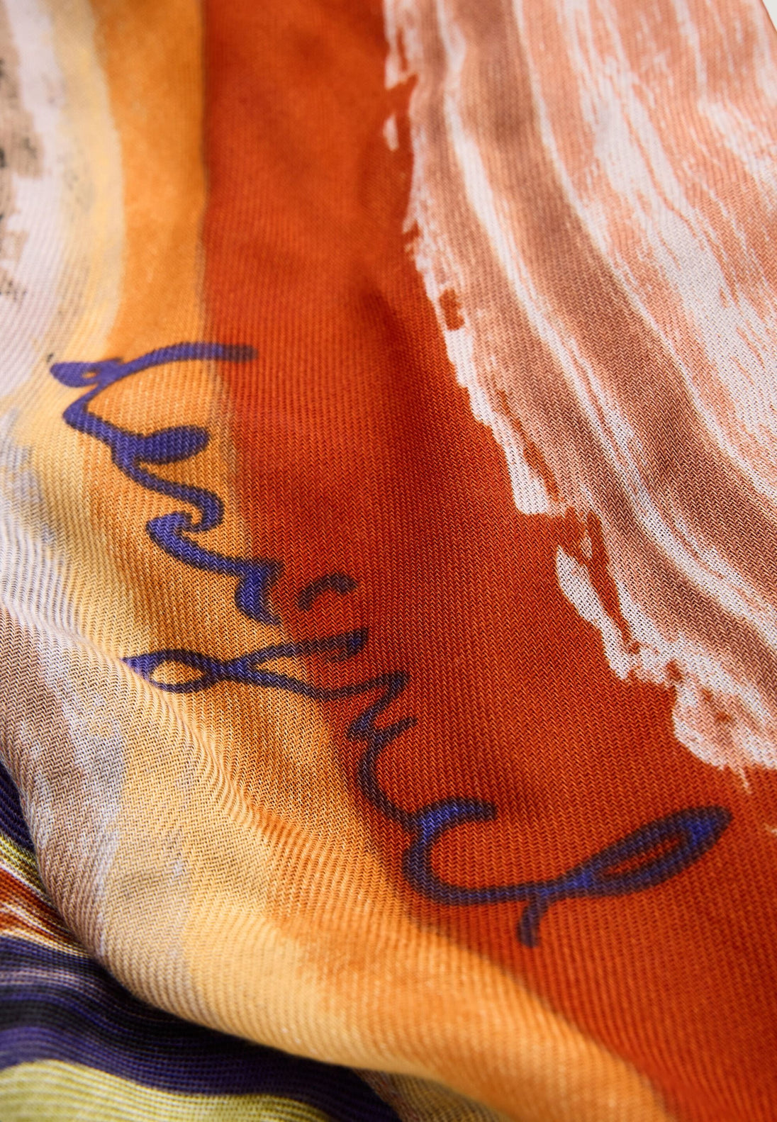 Écharpe Desigual couleur orange — vue 4