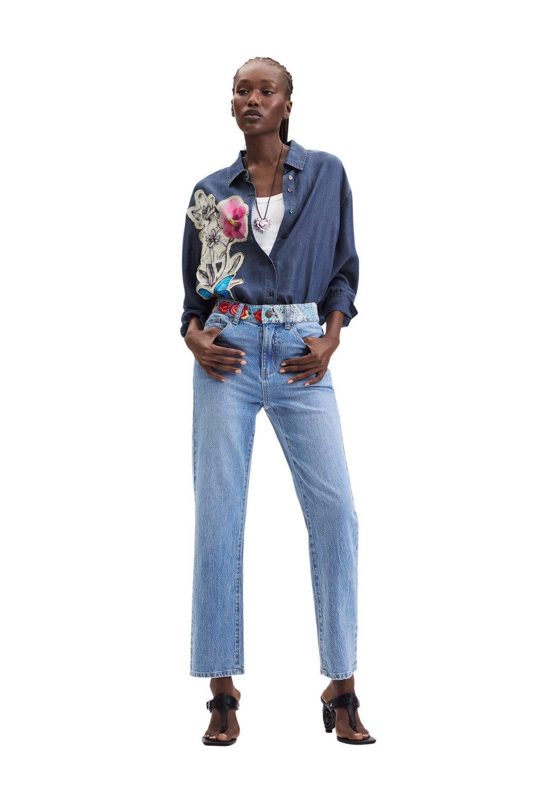 Jean Desigual couleur bleu — vue 2