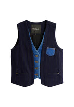 Gilet Desigual couleur bleu — vue 5