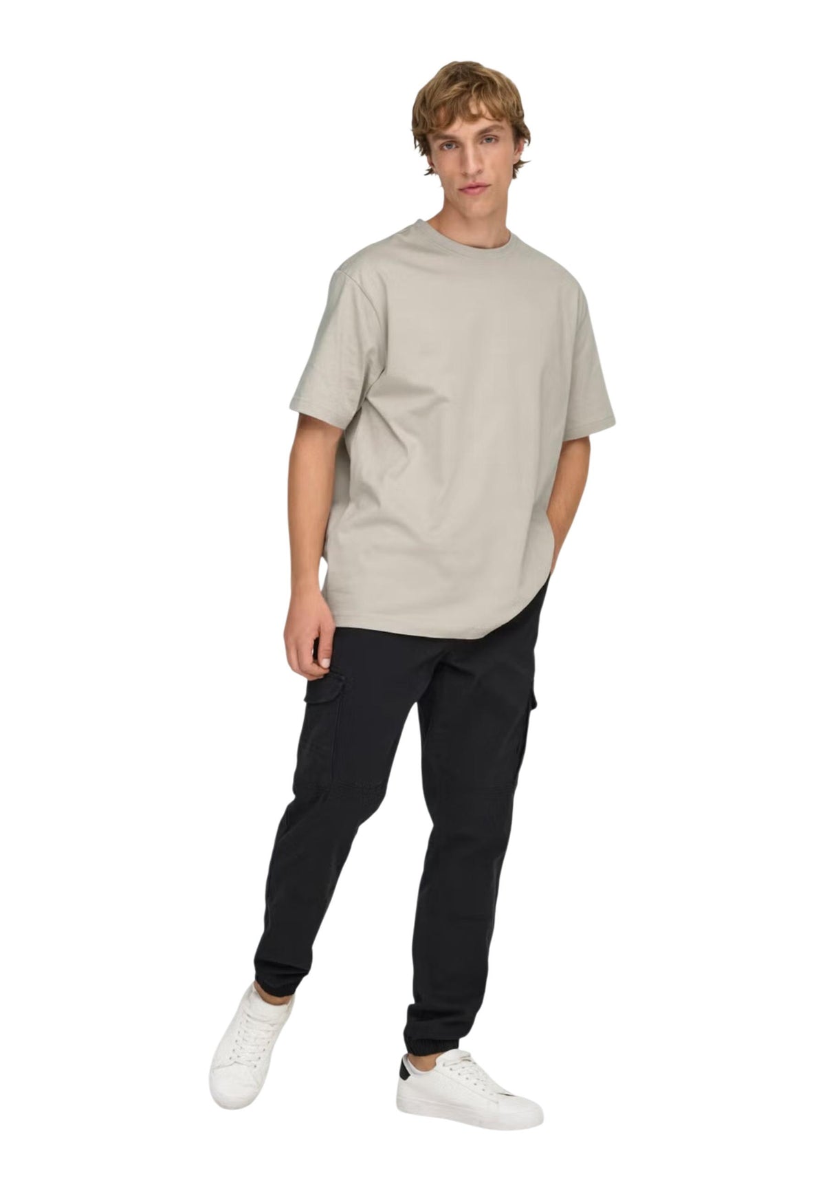 T-shirt Only & Sons couleur beige — vue 4